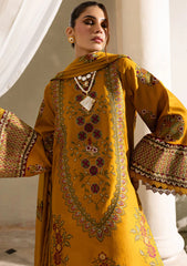 3PC EMBROIDERED DHANAK DRESS RO - 529
