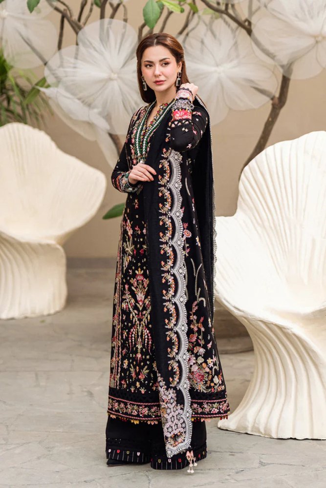 3PC EMBROIDERED DHANAK DRESS RO - 508 - Rangoli Store