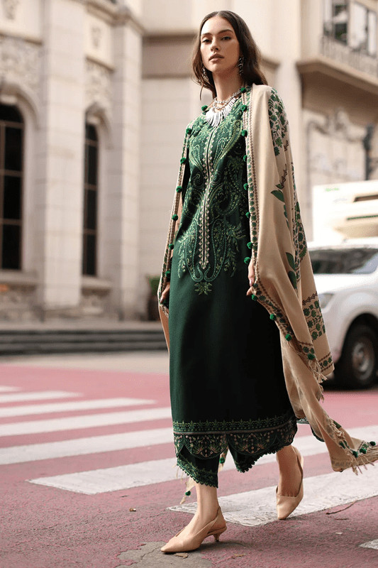 3PC EMBROIDERED DHANAK SUIT - RO-805 - Rangoli Store