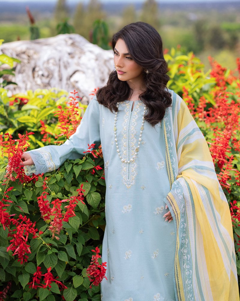 3PC EMBROIDERED LAWN SUIT SR - 518 - Rangoli Store