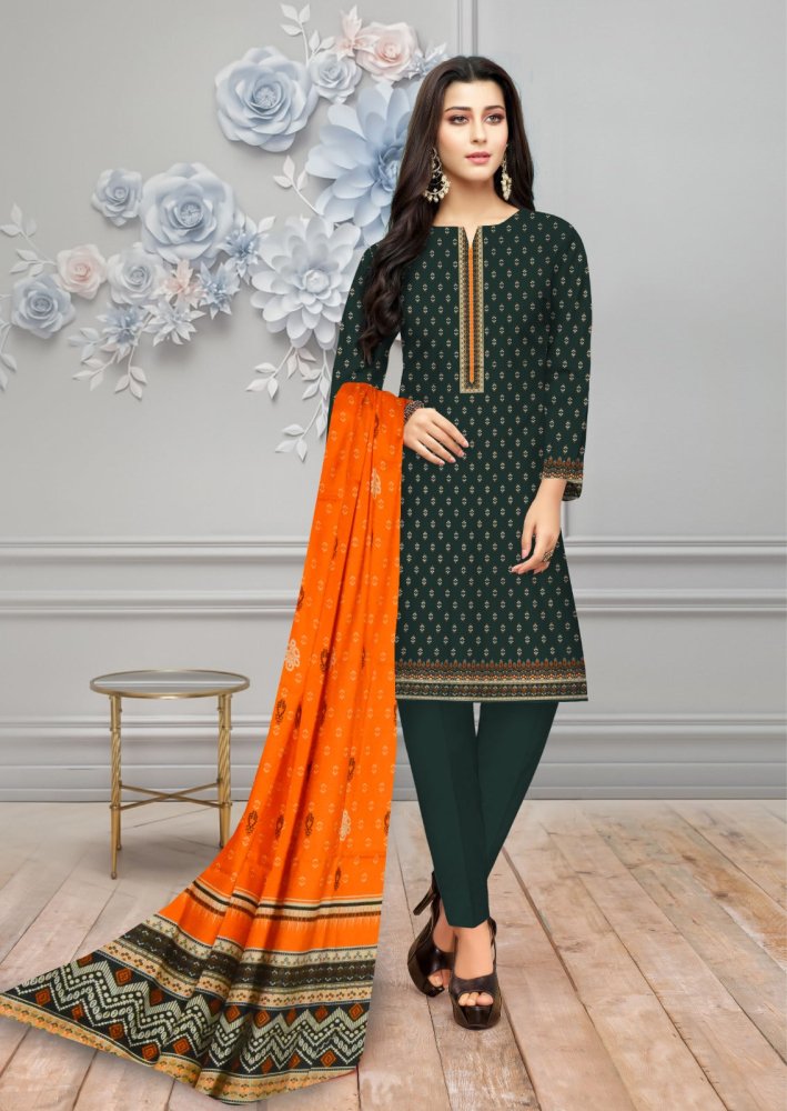 3PC PRINTED LAWN SUIT SR-128 - Rangoli Store