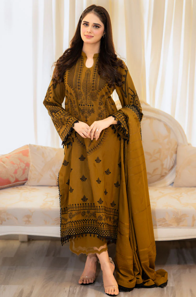 3PC EMBROIDERED LAWN SUIT - SR-200