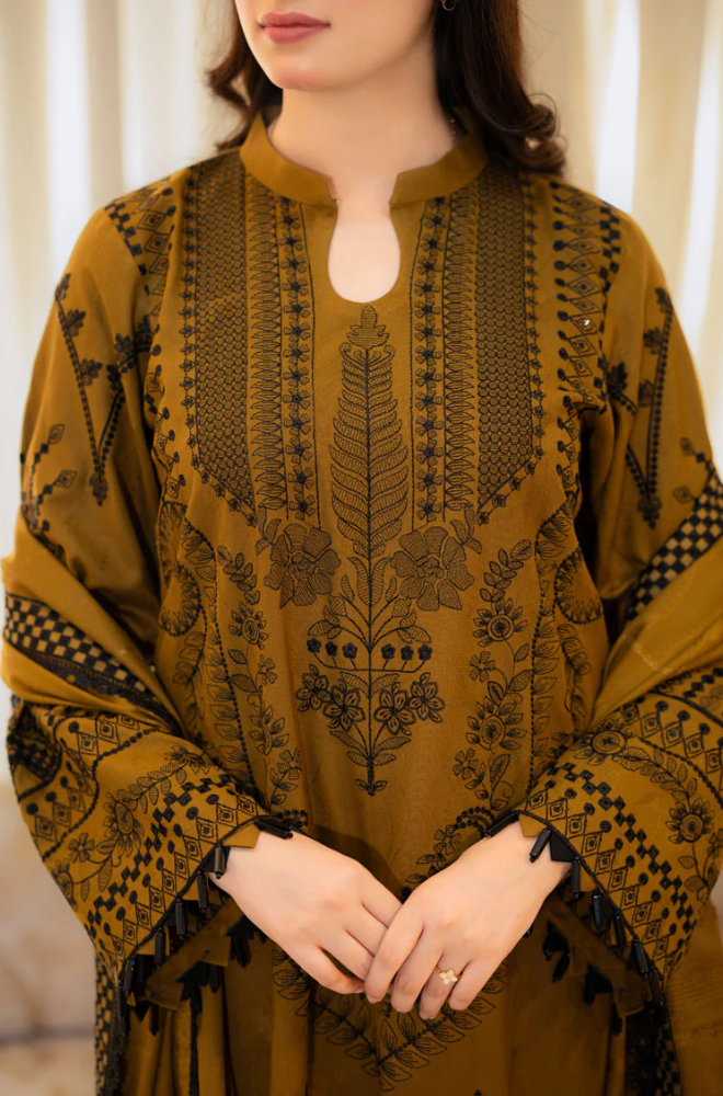 3PC EMBROIDERED LAWN SUIT - SR-200