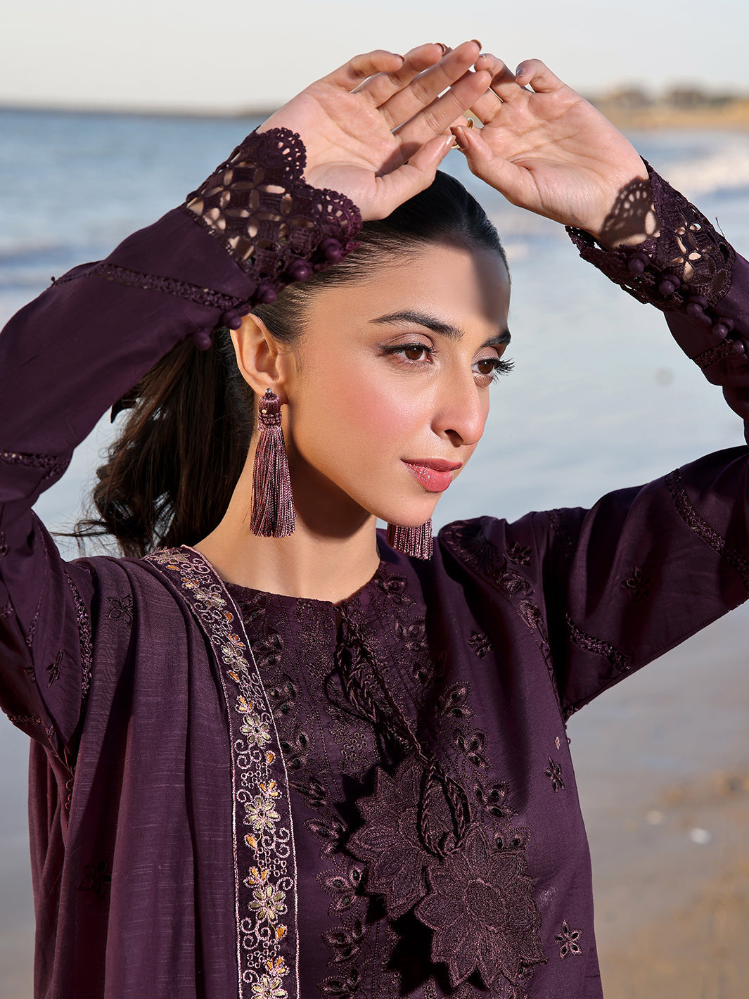 3PC EMBROIDERED LAWN SUIT - SR-66