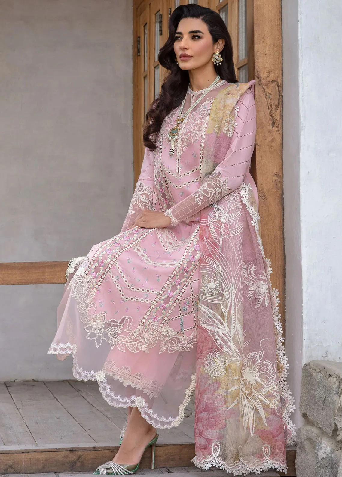 3PC EMBROIDERED LAWN SUIT - SR-480