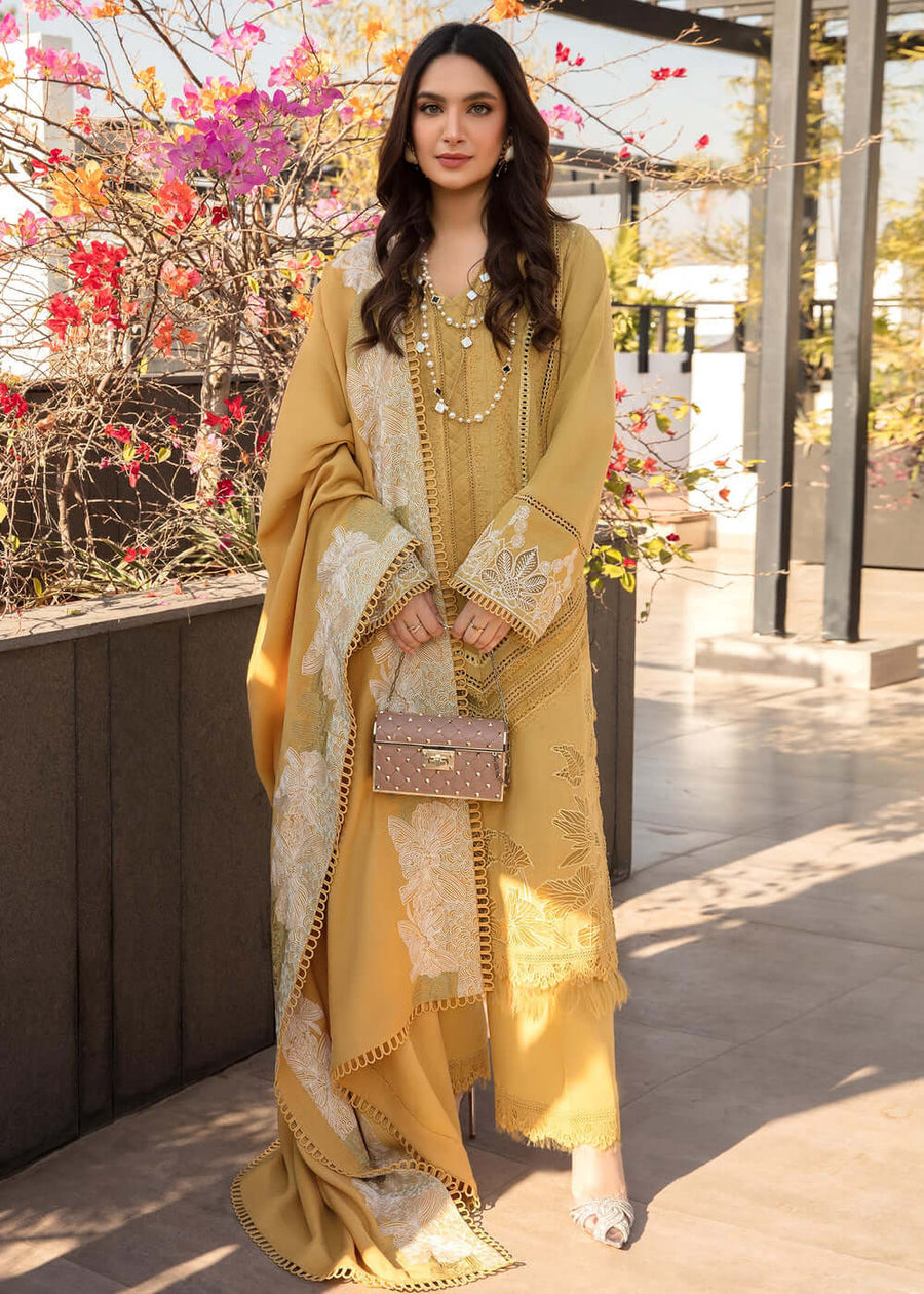 3PC EMBROIDERED LAWN SUIT - RO-163