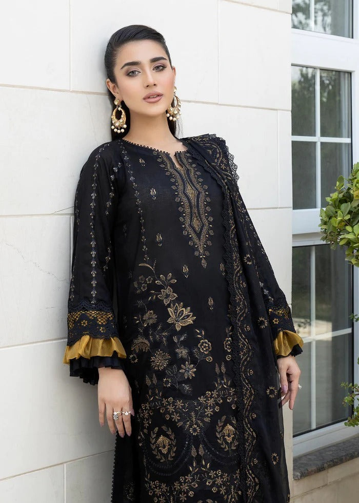 3PC EMBROIDERED LAWN DRESS - SR-84