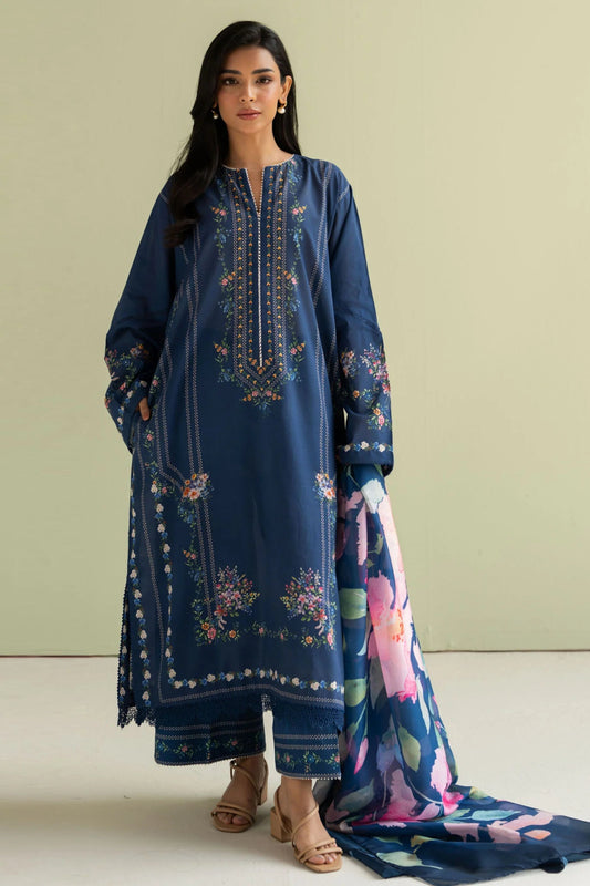 3PC DIGITAL PRINTED LAWN SUIT - SR-139