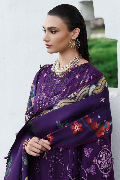 3PC EMBROIDERED DHANAK SUIT - RO-624