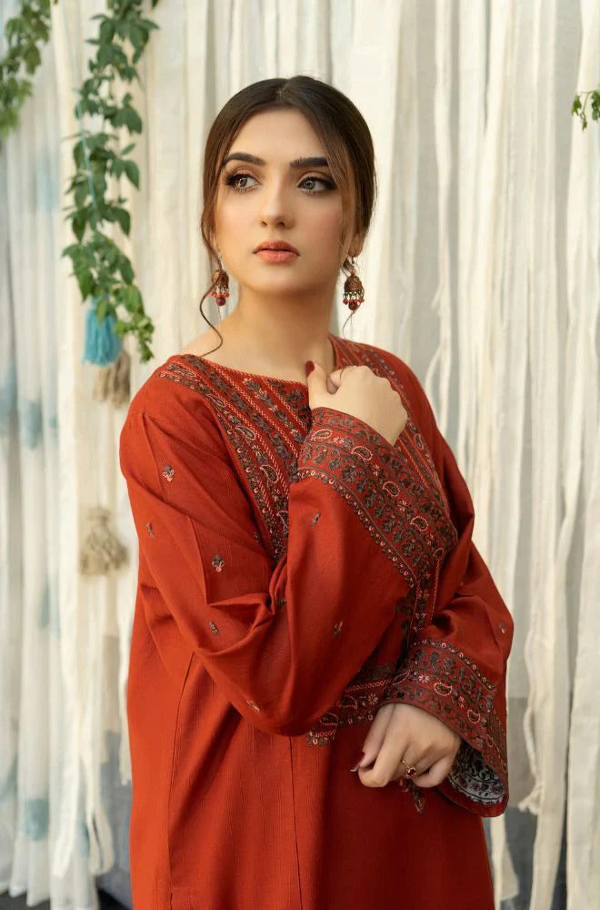 3PC EMBROIDERED LAWN SUIT - RO-59