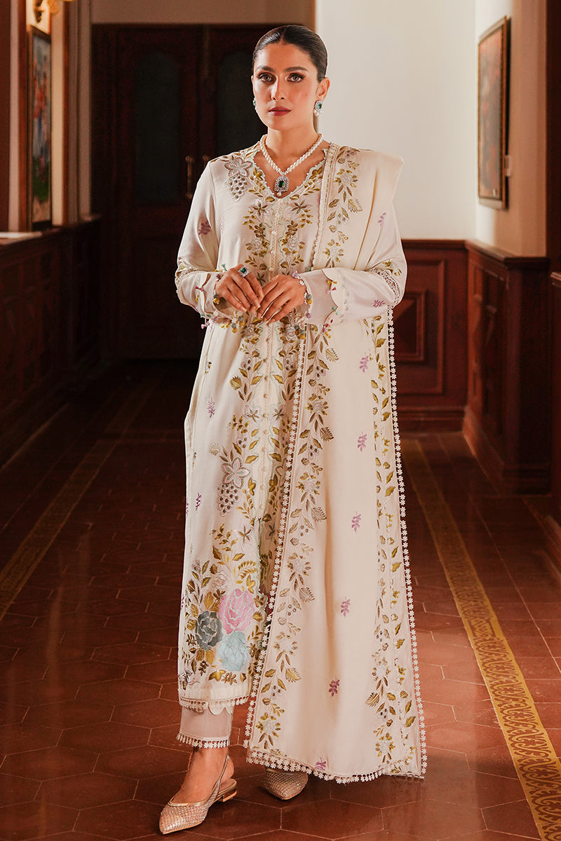3PC EMBROIDERED DHANAK SUIT - R0-583