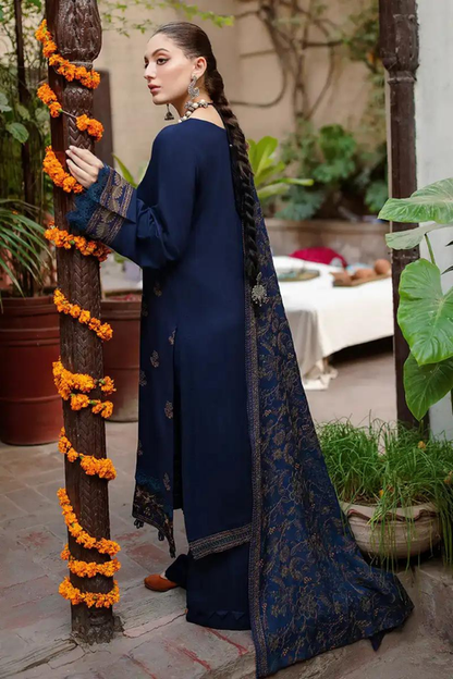 3PC EMBROIDERED DHANAK DRESS RO - 311
