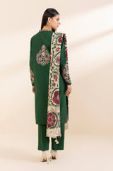 3PC EMBROIDERED KHADDAR DRESS RO - 422
