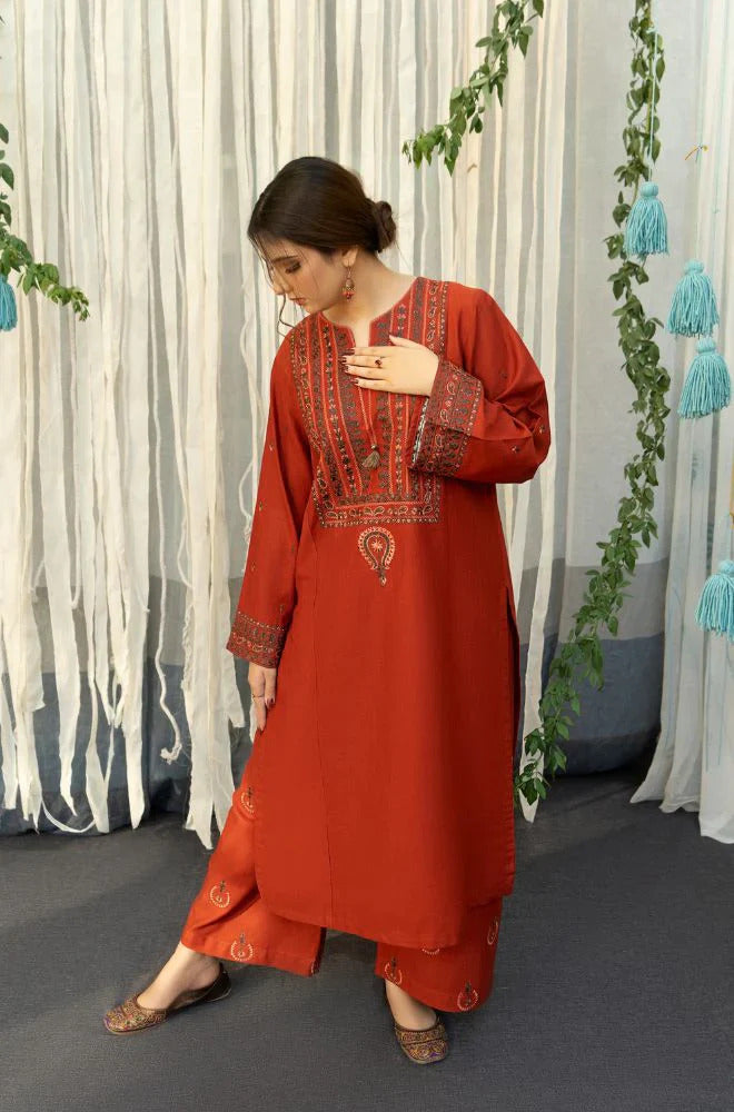 3PC EMBROIDERED LAWN SUIT - SR-316