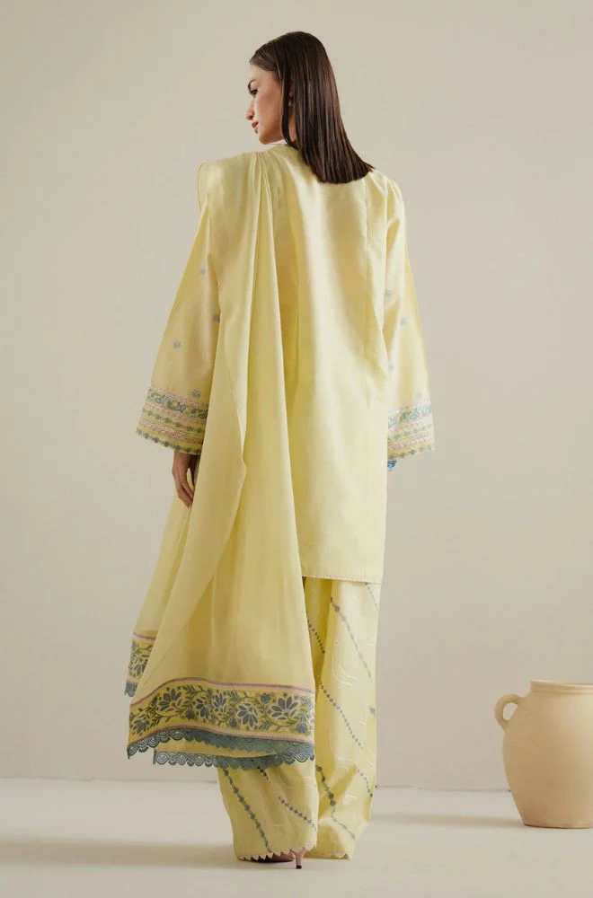 3PC EMBROIDERED LAWN SUIT - SR-477