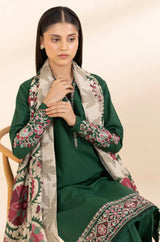 3PC EMBROIDERED KHADDAR DRESS RO - 422