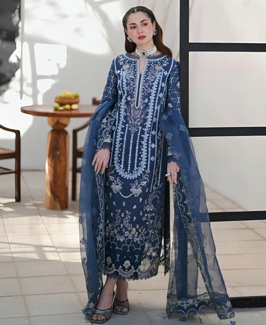 3PC EMBROIDERED LAWN SUIT - SR-181