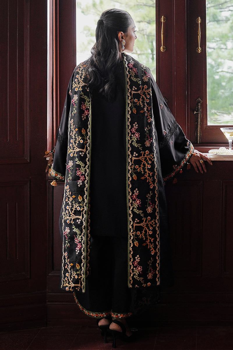 3PC EMBROIDERED DHANAK DRESS RO - 552