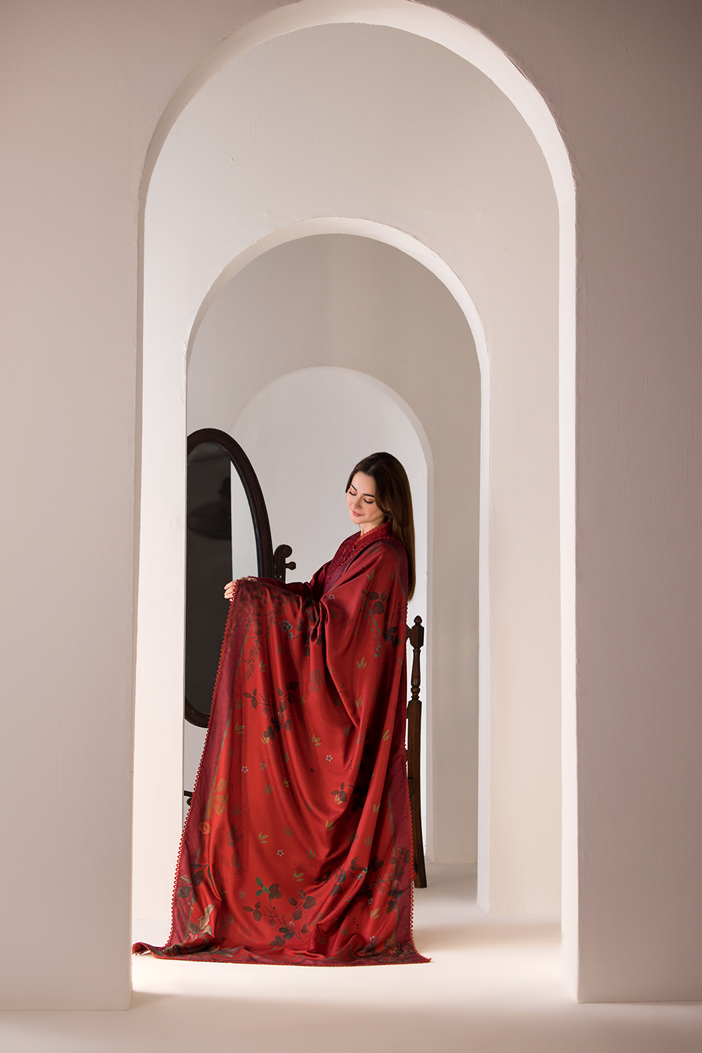 3PC EMBROIDERED LAWN SUIT  - SR-455