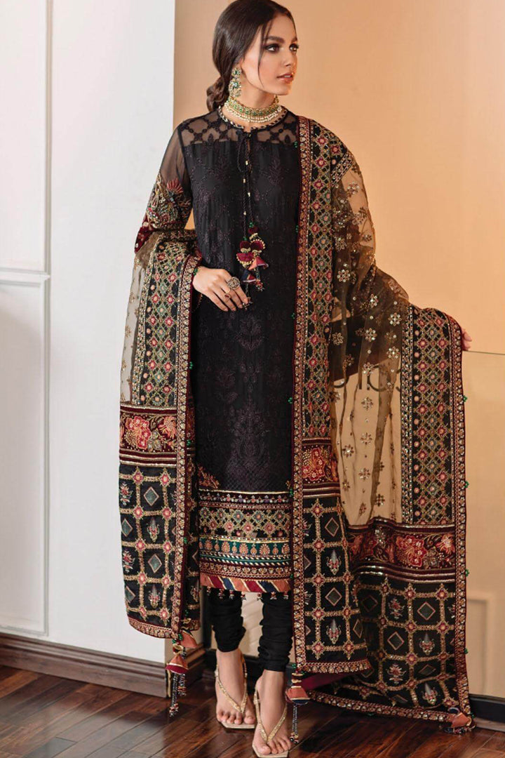 3PC EMBROIDERED LAWN SUIT - RO-90