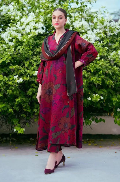 3PC DIGITAL PRINTED KHADDER SUIT - RO-601