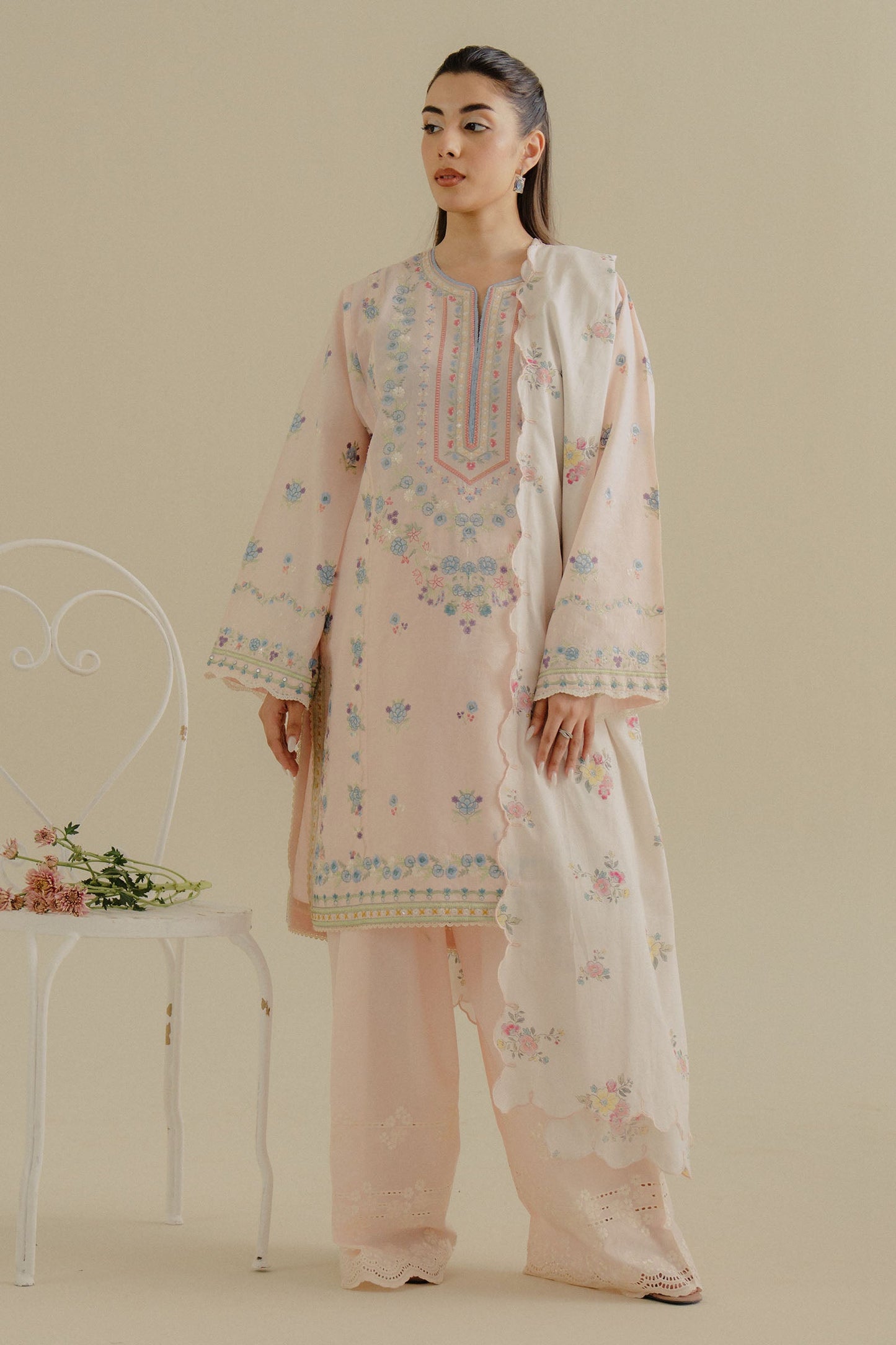 3PC LAWN EMBROIDERED SUIT SR - 503