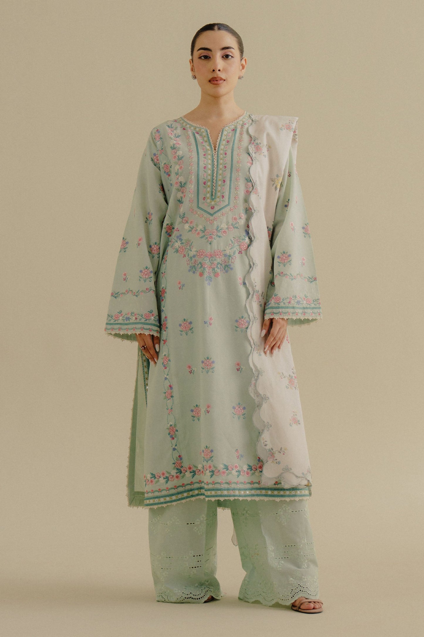 3PC LAWN EMBROIDERED SUIT SR - 504
