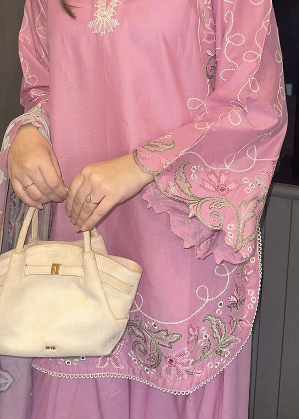 3PC EMBROIDERED LAWN SUIT - SR-775