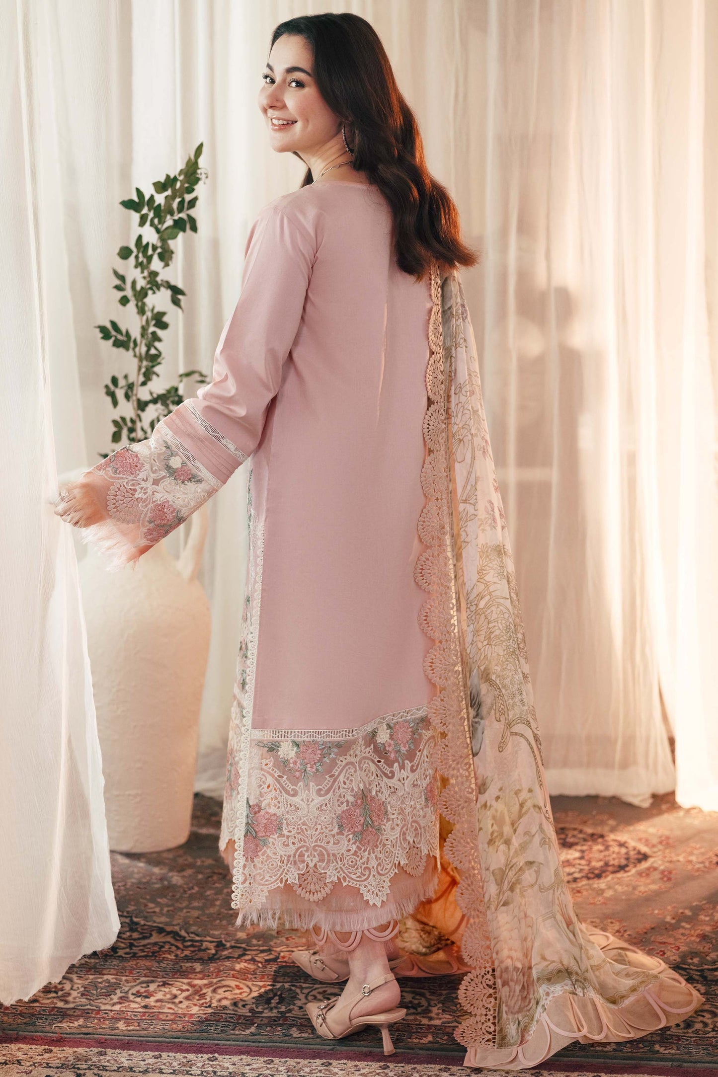 3-PCLAWN EMBROIDERED SUIT SR - 497
