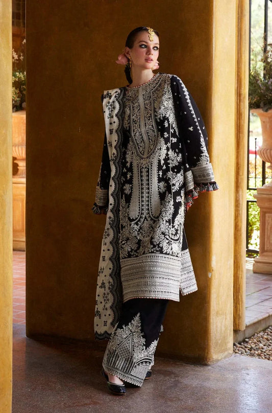 3PC EMBROIDERED LAWN SUIT - SR-482