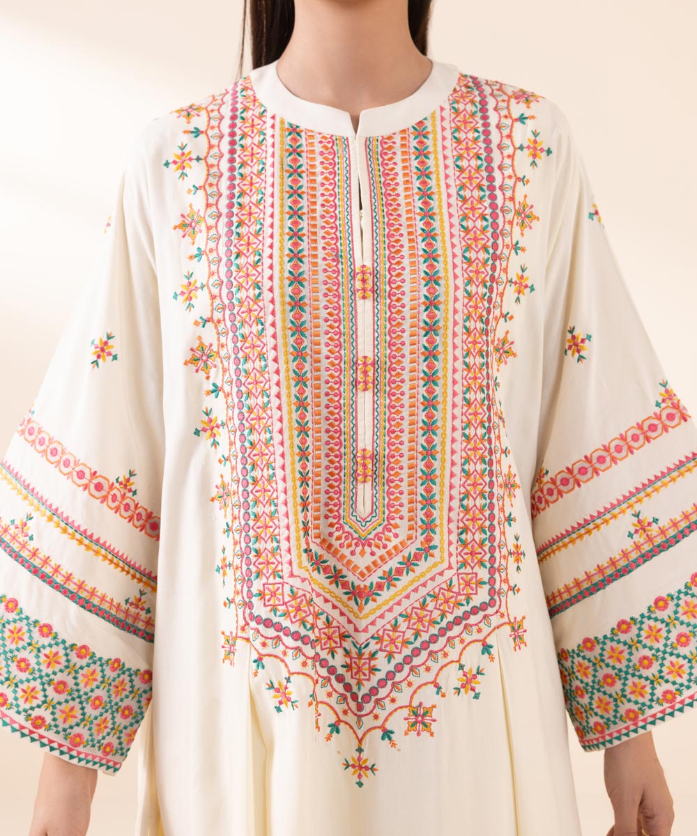 3PC EMBROIDERED LAWN SUIT - SR-397