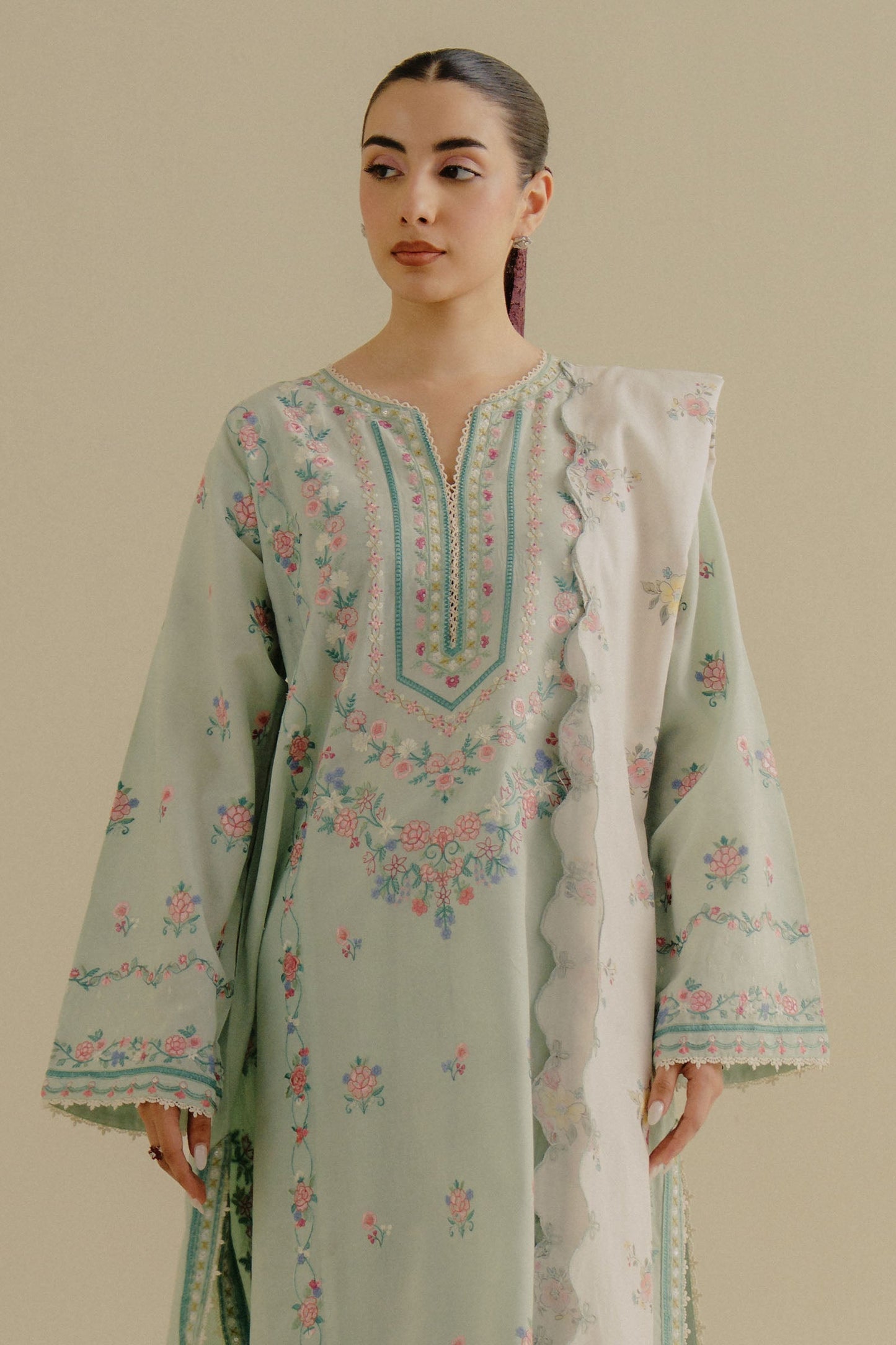3PC LAWN EMBROIDERED SUIT SR - 504