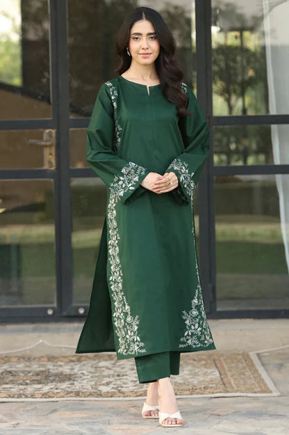 3 - PC DHANAK EMBROIDED DRESS RO - 443 - Rangoli Store