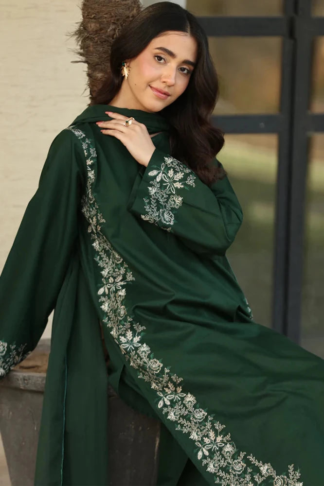 3 - PC DHANAK EMBROIDED DRESS RO - 443 - Rangoli Store