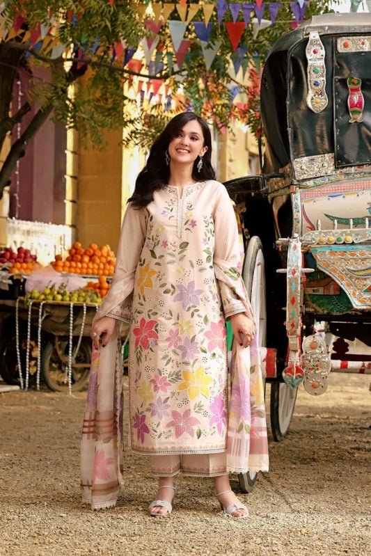 3 - PC EMBROIDERED DHANAK SUIT - RO-789 - Rangoli Store
