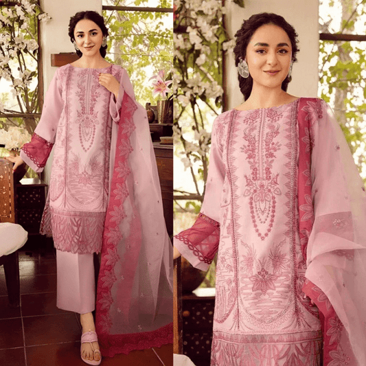 3 PC EMBROIDERED LAWN SUIT - SR - 64 - Rangoli Store