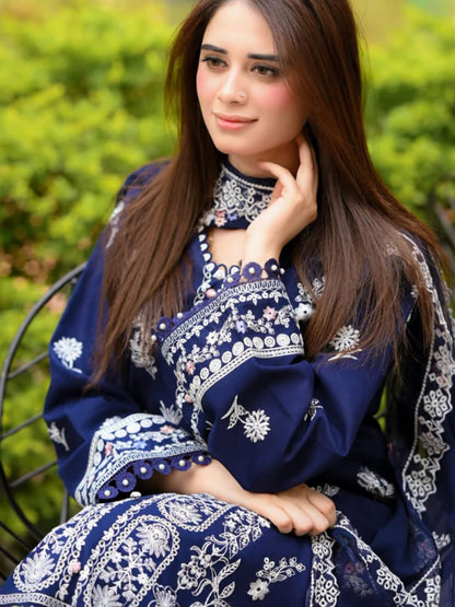 3PC EMBROIDERED LAWN SUIT SR - 509