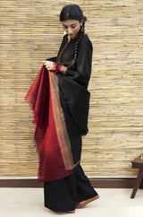 3PC EMBROIDERED DHANAK DRESS RO - 544