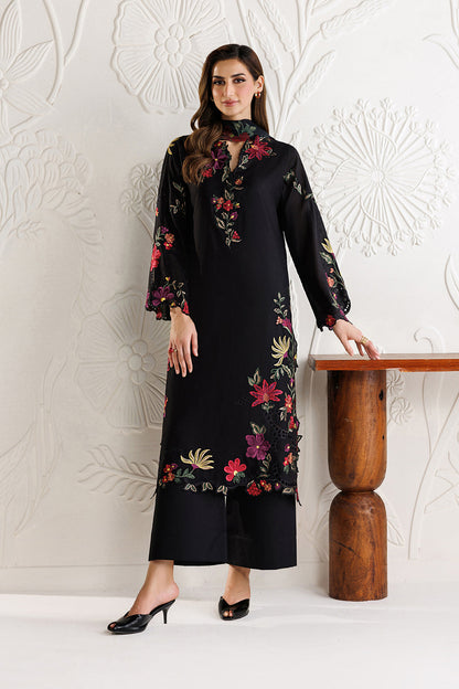 3PC EMBROIDERED DHANAK DRESS IZ-2955
