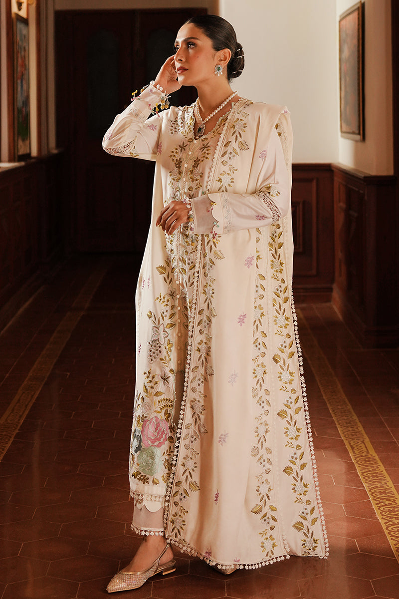 3PC EMBROIDERED DHANAK SUIT - R0-583