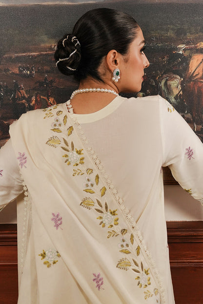 3PC EMBROIDERED DHANAK SUIT - R0-583