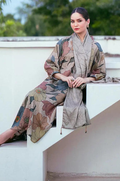 3PC DIGITAL PRINTED KHADDER SUIT - RO - 602 - Rangoli Store