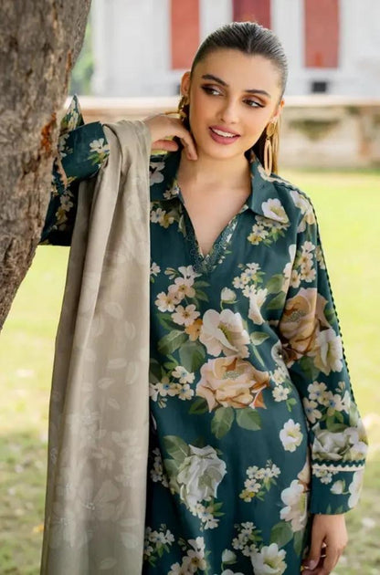 3PC DIGITAL PRINTED KHADDER SUIT - RO - 608 - Rangoli Store