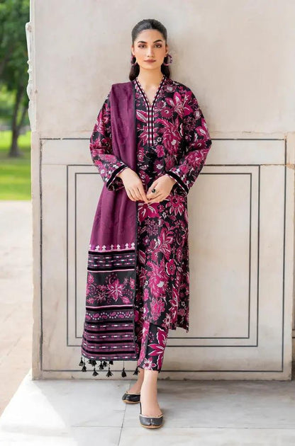 3PC DIGITAL PRINTED KHADDER SUIT - RO - 613 - Rangoli Store