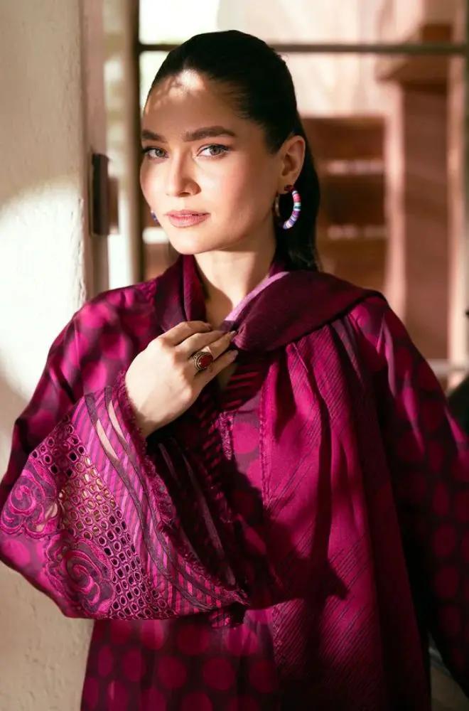 3PC DIGITAL PRINTED KHADDER SUIT WITH PATCHES - RO - 603 - Rangoli Store