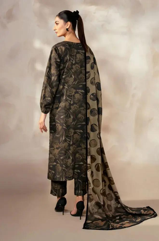 3PC DIGITAL PRINTED KHADDER SUIT WITH PATCHES - RO - 606 - Rangoli Store