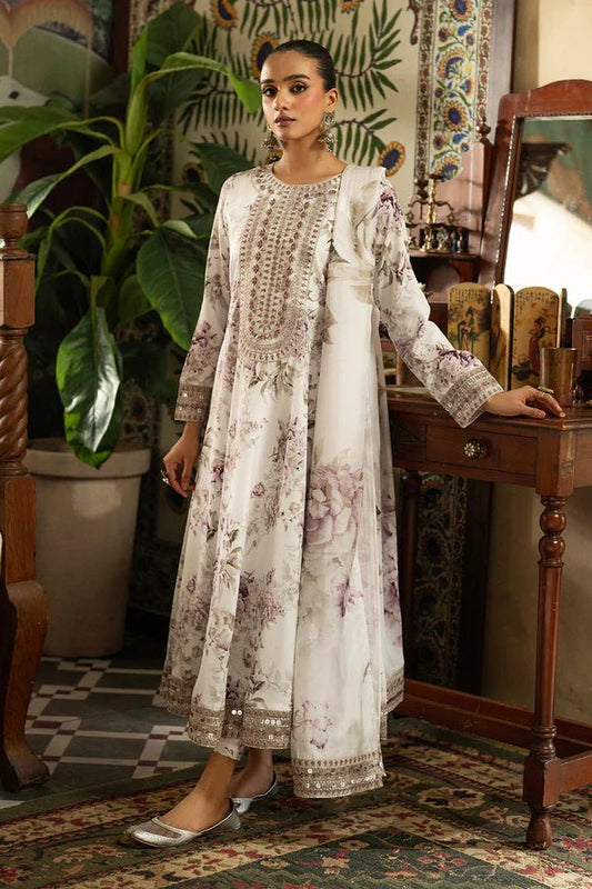 3PC DIGITAL PRINTED SILK SUIT WITH PATCHES - SR - 676 - Rangoli Store