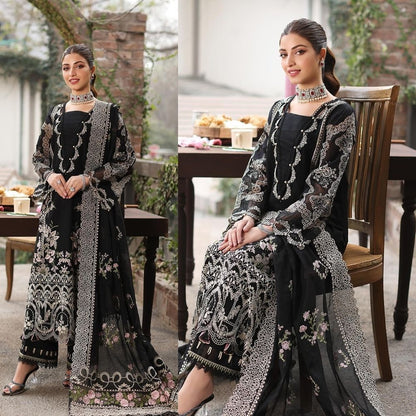 3PC EMBROIDED LAWN SUIT SR - 741 - Rangoli Store