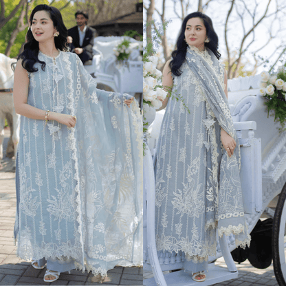 3PC EMBROIDED LAWN SUIT SR - 743 - Rangoli Store