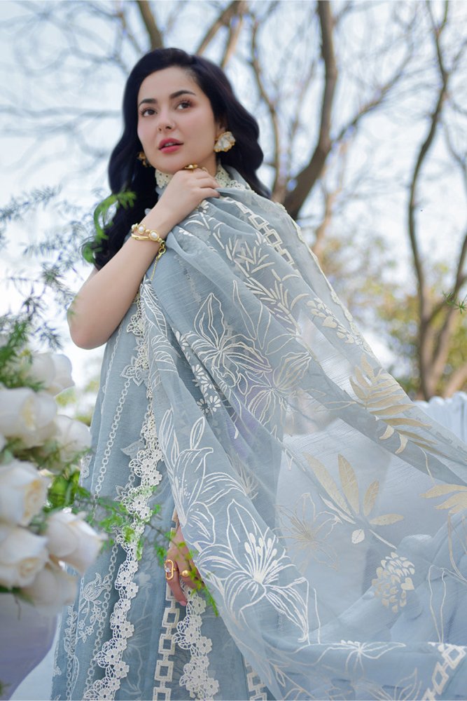 3PC EMBROIDED LAWN SUIT SR - 743 - Rangoli Store